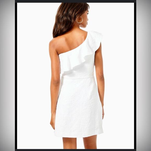 LILLY PULITZER PINEAPPLE PUCKER JACQUARD KIPTON ROMPER WHITE size 16 New - Picture 3 of 11